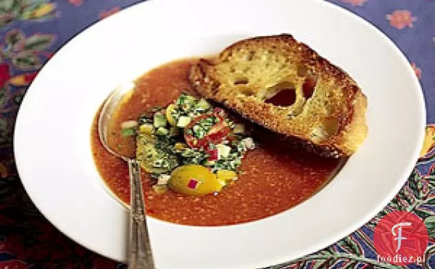 Schłodzona Zupa Pomidorowa W Stylu Gazpacho