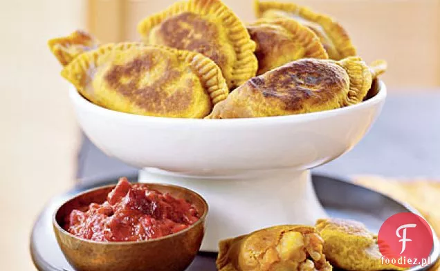 Samosy przyprawione Curry z marmoladą Śliwkowo-pomidorową