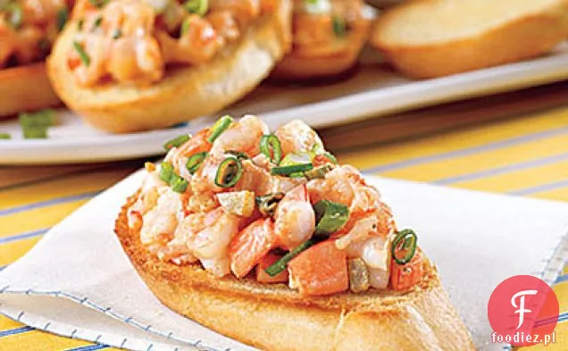 Pikantne Krewetki Bruschetta