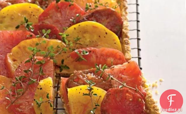 Tarta z pomidorami i kozim serem