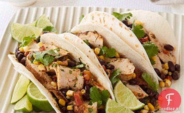 Tacos z kurczaka z salsą kukurydzianą