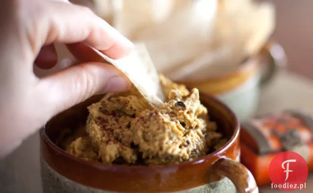 Przyprawiony Hummus Z Bakłażana W / Chipsy Pita