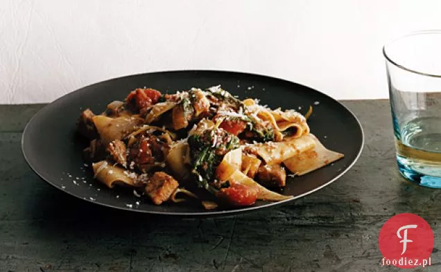 Pappardelle z kurczakiem i pieczarkami Ragù