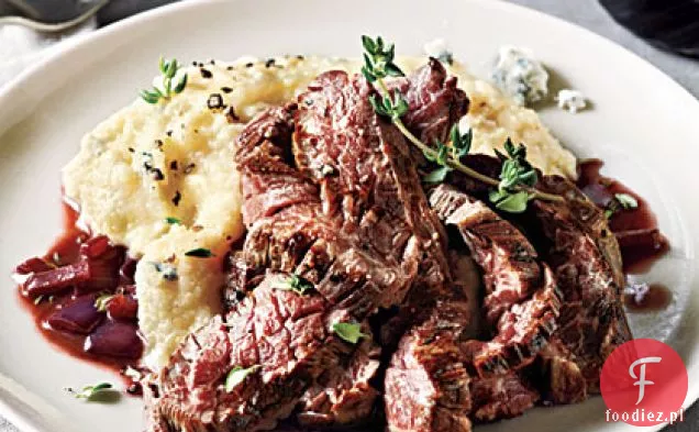Spódnica stek z Gorgonzola Polenta