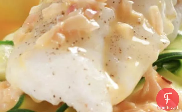 Pieczony Dorsz Niebieski Z Sosem Beurre Blanc