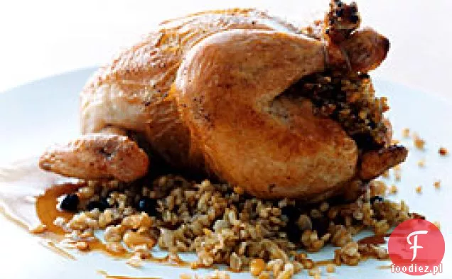 Pieczone Poussins z farszem Zielono-pszennym