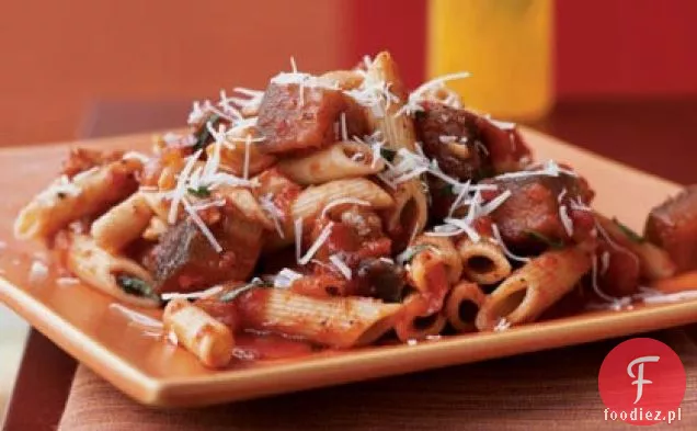 Brązowy ryż Penne z bakłażanem