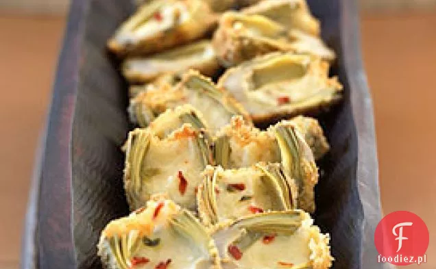 Smażone karczochy nadziewane serem Pepper Jack