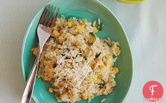 Risotto z kukurydzą i bazylią