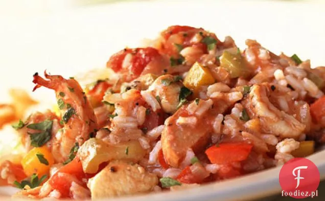 Peppered Chicken-and-Shrimp Jambalaya