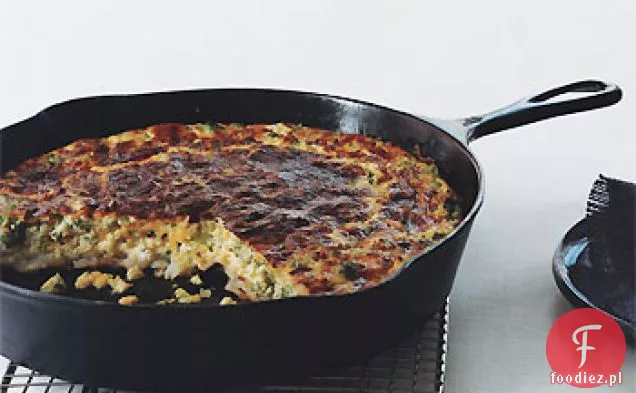 Brokuły i Cheddar patelnia Flan