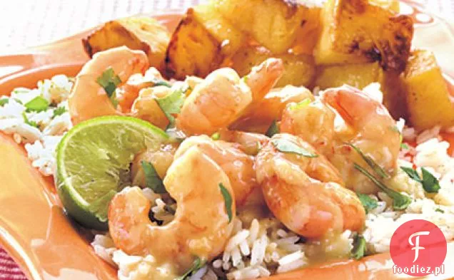 Pikantne Zielone Curry-Krewetki Kolendra