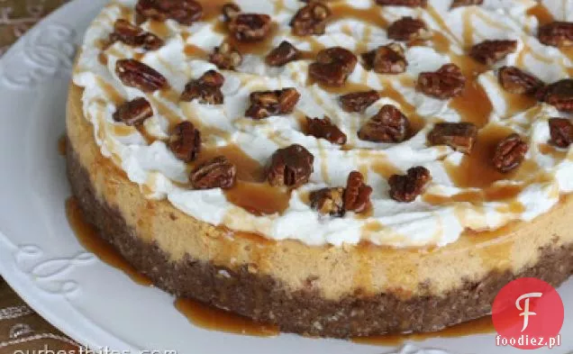 Sernik dyniowy z orzechami pekan-Gingersnap Crust