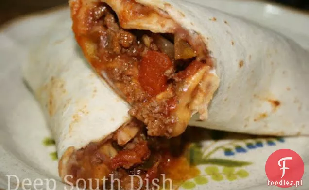 Burritos z wołowiną i fasolą
