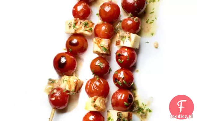 Pomidorki Cherry-Szaszłyki Halloumi