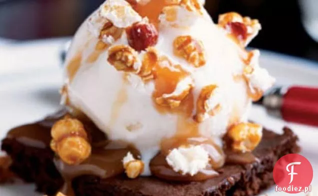 Cracker Jack Brownie Sundae