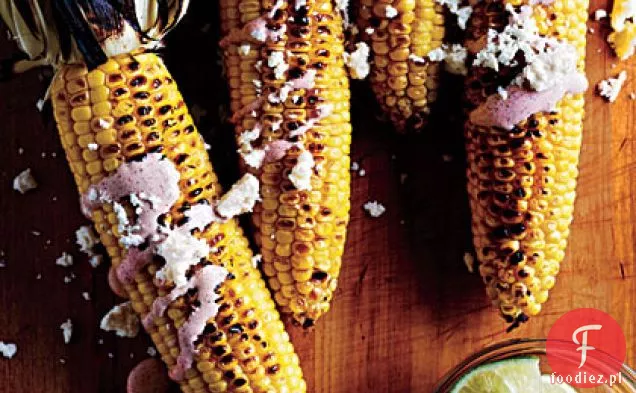 Oaxacan-Style grillowana kukurydza na kolbie
