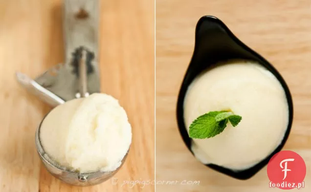 Sorbet z zielonego jabłka i musującego cydru