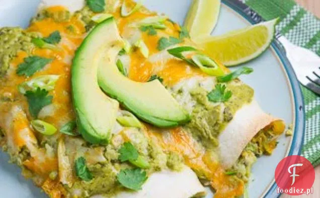 Enchiladas z kurczaka i awokado w kremowym sosie z awokado