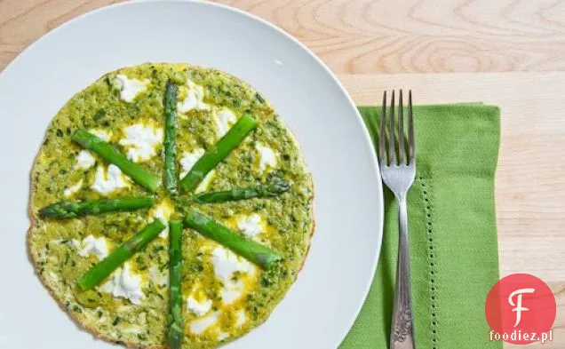 Omlet Pesto ze szparagami i kozim serem