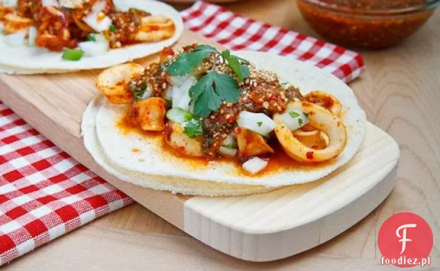 Kalmary Tacos z salsą Naranja