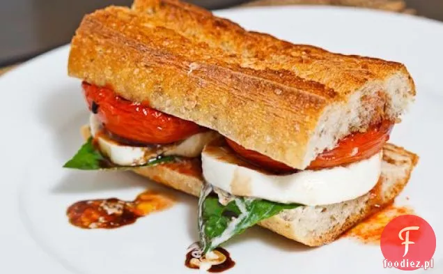 Balsamiczny Pieczony Pomidor Caprese Sandwich