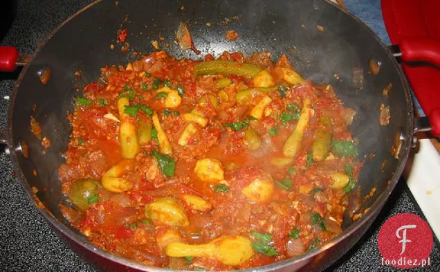 Baby Squash i chorizo Saute