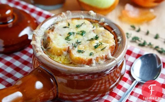 Jabłkowa Francuska Zupa Cebulowa