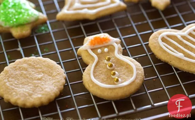 Miękkie ciasteczka cukrowe bezmleczne (zwijane i krojone)