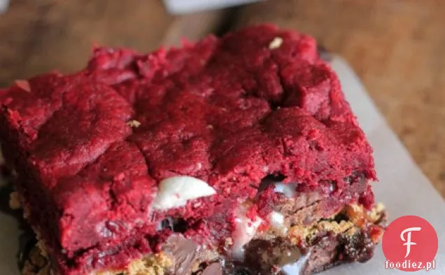 Brownie Red Velvet Gooey S ' mores Bars