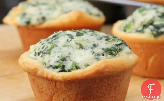 Bezmleczne Śmietankowe Filiżanki Ze Szpinakiem Parmezanem