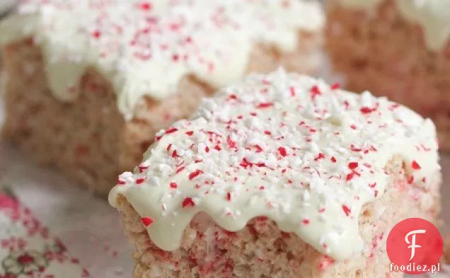 Candy Cane Crunch Krispie Treats