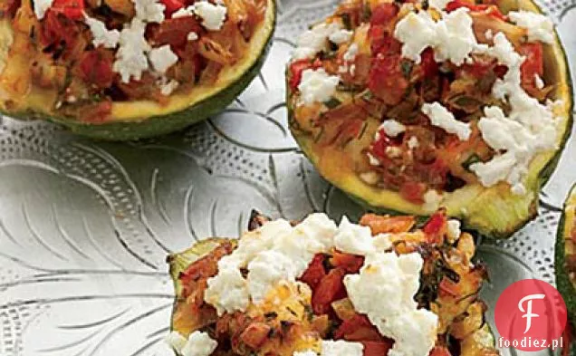 Cukinia faszerowana krewetkami i fetą