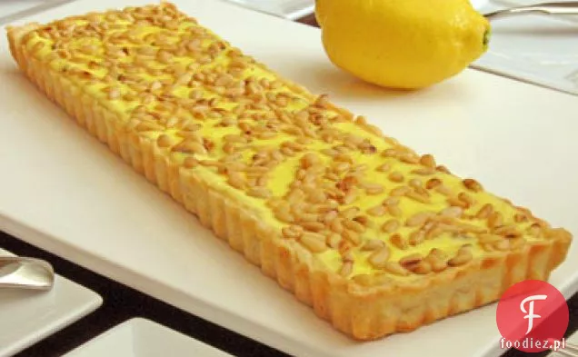 Cytryna i orzech sosnowy mleko owcze Ricotta tarta