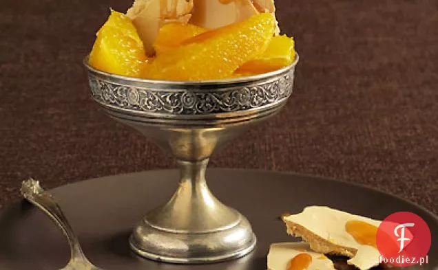 Białe balsamiczne macerowane pomarańcze z balsamicznym - Beza i karmel