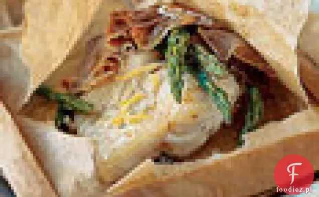 Filet z dorsza ze szparagami i Prosciutto