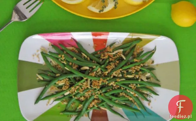 Fasolka szparagowa z bułką tartą cytrynowo-Tymiankową