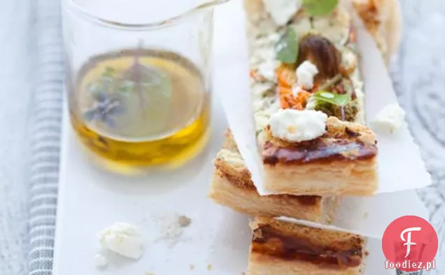Brązowy Ryż Kuskus, Kozi Ser I Kwiaty Cukinii Shiitake