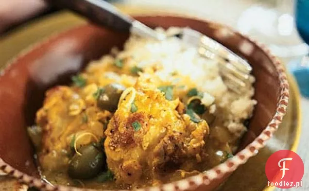 Tagine z kurczaka z cytryną i oliwkami