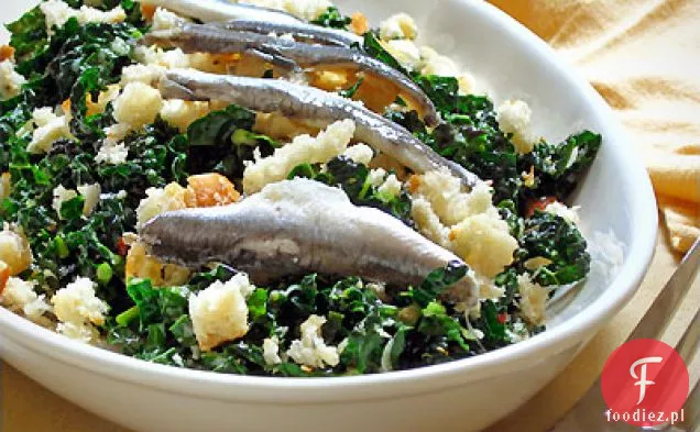 Jarmuż toskański z cytryną, parmezanem i białą anchois
