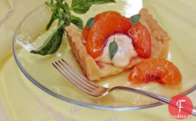 Tarta brzoskwiniowa z bazylią i Mascarpone