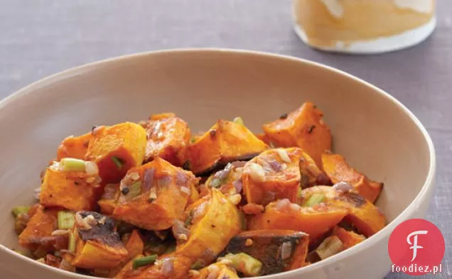 Pieczona piżma z kremem kolendrowym