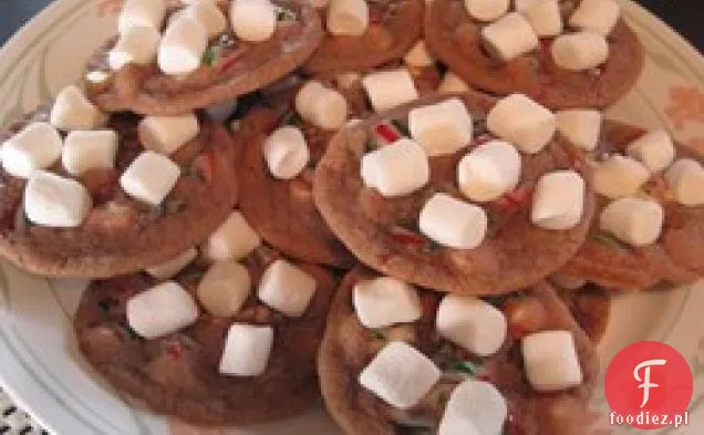 Candy Cane Hot Chocolate Cookies