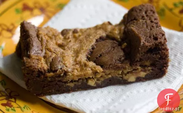 Loaf Pan Peanut Butter Swirl Brownies