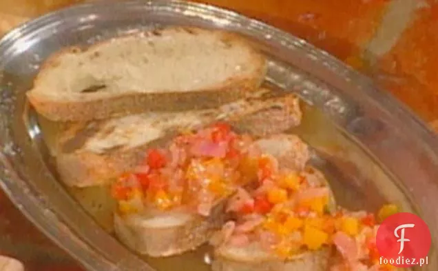 Peperonata con Bruschetta (papryka słodka)