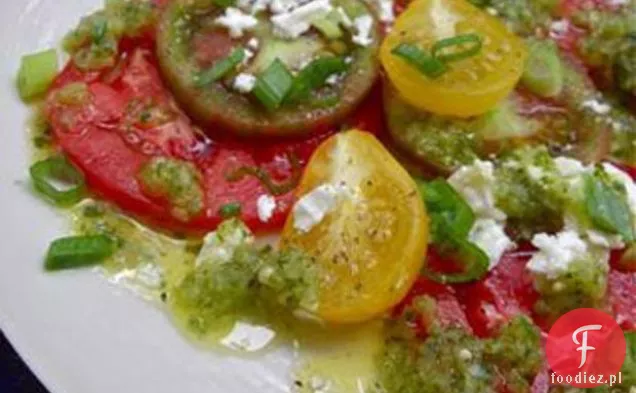 Sałatka Pomidorowa Z Salsą Verde Vinaigrette