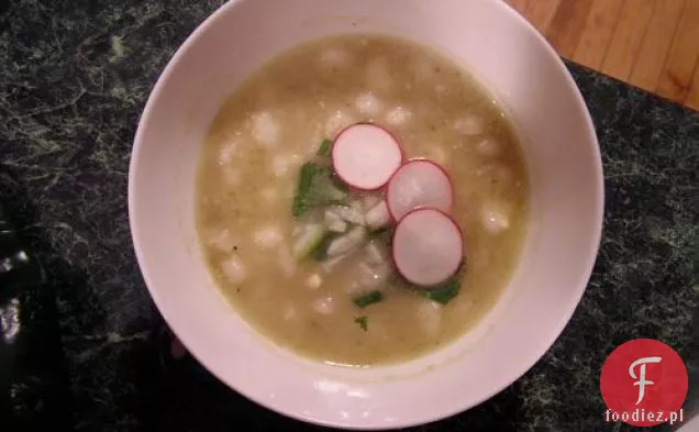 Kolacja dziś wieczorem: bezmięsna Pozole Verde (zupa z hominy)