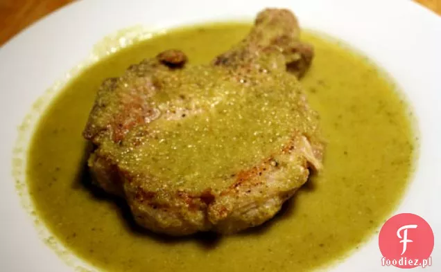 Kolacja: Kotlet schabowy z Mole Verde (Pipian de chuletas de Puerco)