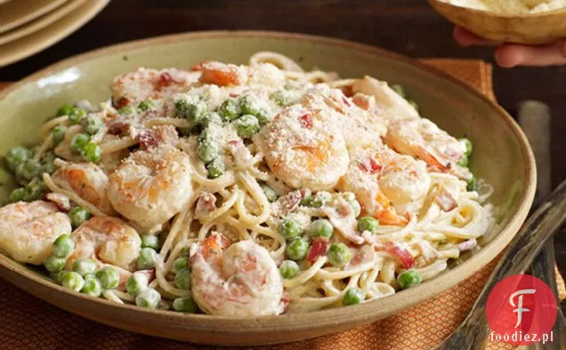Krewetki Carbonara