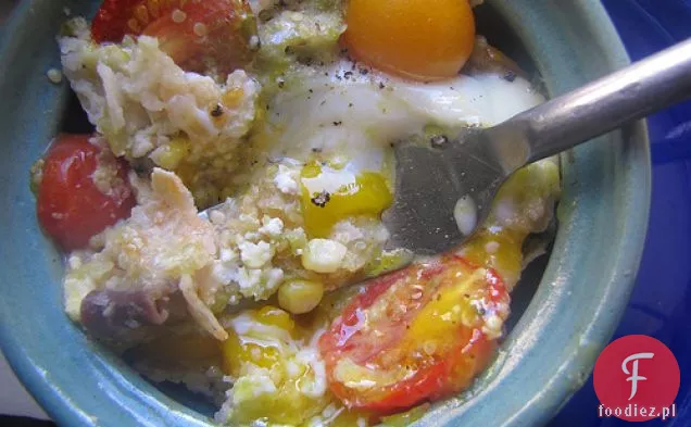 Chilaquiles Z Letnimi Warzywami, Ricottą, Zieloną Salsą I Jajkiem